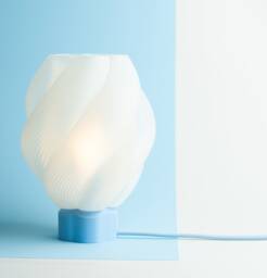 Unique 3D Printed Lamp - Flower Light Collection Blue Color