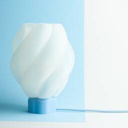 Unique 3D Printed Lamp - Flower Light Collection Blue Color - thumbnail 2