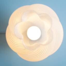 Unique 3D Printed Lamp - Flower Light Collection Blue Color - thumbnail 3