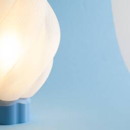 Unique 3D Printed Lamp - Flower Light Collection Blue Color - thumbnail 4