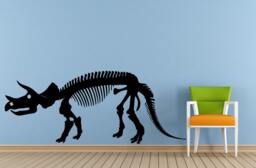 Dinosaur Ancient Reptile Animal Triceratops Skeleton Predator Window Or Wall Car Vinyl Peal & Stick Removable Sticker Decal L1504 - thumbnail 1