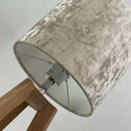 Champagne Crushed Velvet Drum Lampshade - thumbnail 4