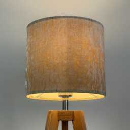 Champagne Crushed Velvet Drum Lampshade - thumbnail 3
