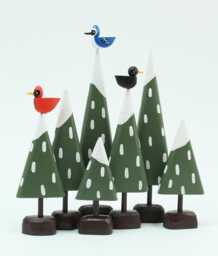 Single Winter Trees - Christmas Putz Tiny Forest Build A Woodland Scene Pine Folk Art Decoration