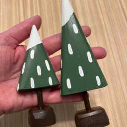 Single Winter Trees - Christmas Putz Tiny Forest Build A Woodland Scene Pine Folk Art Decoration - thumbnail 2