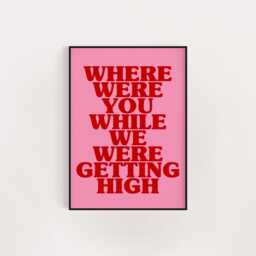 Groovy Music Lyric Poster Print Champagne Supernova Pink Retro Wall Art - thumbnail 2