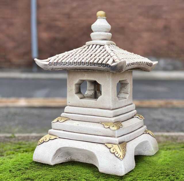 Large Lantern Pagoda Statue Concrete Figurine Massive Ornament Zen Garden Decor Pagoda Lover Gift Front Door Art - image 1