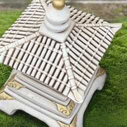 Large Lantern Pagoda Statue Concrete Figurine Massive Ornament Zen Garden Decor Pagoda Lover Gift Front Door Art - thumbnail 2