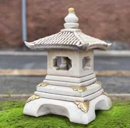 Large Lantern Pagoda Statue Concrete Figurine Massive Ornament Zen Garden Decor Pagoda Lover Gift Front Door Art - thumbnail 1