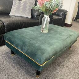 Handmade Chesterfield Designer Newly Designed Footstool, Coffee Table , Footrest With Piping & Coniston Fabric - thumbnail 3