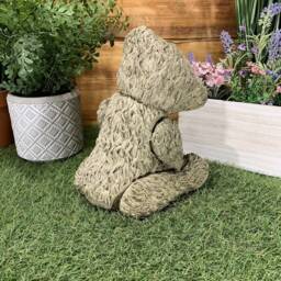 stone Garden Cute Teddy Bear Detailed Concrete Ornament - thumbnail 3