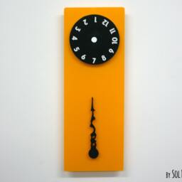 stable Hand, Rotating Numbers - Yellow Wall Clock - thumbnail 2