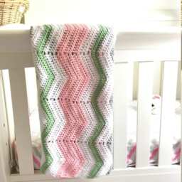 Customizable Order - Chevron Baby Blanket // Wavy Blankie Afghan Zig-Zag Pattern 40 - thumbnail 2