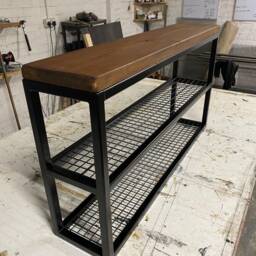 Shoe Rack - Industrial Metal Shoe Rack -Shoe Store Wooden Organiser - thumbnail 3