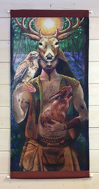 Lord Of The Wildwood Fabric Wall Hanging Designed By Wendy Andrew