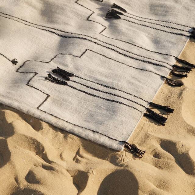 Flatwoven Off White Kilim Rug Runner - Modern Minimalist Neutral Accent Wool Rugs 3x5 5x8 8x10 Decorative Living Room Floor Decor - image 1