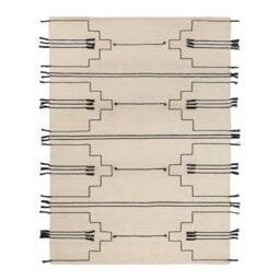 Flatwoven Off White Kilim Rug Runner - Modern Minimalist Neutral Accent Wool Rugs 3x5 5x8 8x10 Decorative Living Room Floor Decor - thumbnail 2