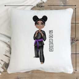 Personalized Cushion, Karate, Gi, Judo, Martial Arts, Jiu Jitsu, Taekwondo, Customized Arts Gift, Pillow, Gifts For Her - thumbnail 2