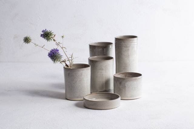 Pottery Vase, Ceramic Vase For Flowers, Modern Gift, Gray Minimalist Pottery, Stoneware Unique - image 1