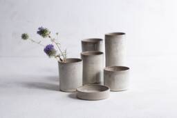 Pottery Vase, Ceramic Vase For Flowers, Modern Gift, Gray Minimalist Pottery, Stoneware Unique - thumbnail 1