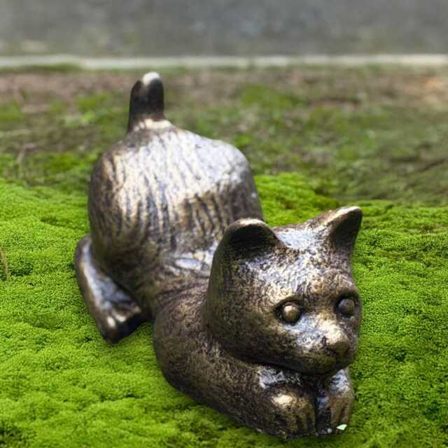 Cute Concrete Kitten Figurine Garden Stone Kitty Sculpture Handmade Memorial Pet Ornament Cat Patio Decor Cement Statue Art - image 1