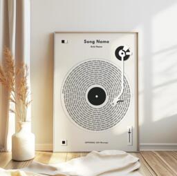 Custom Vinyl Print, Personalised Vinyl, Music Poster, Customizable Gift, Record, Anniversary Wedding Gift - thumbnail 1