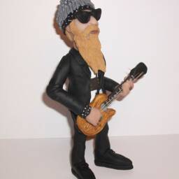 Billy Gibbons Figurine, Zz Top, Handmade Polymer Clay Sculpture - thumbnail 2