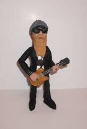 Billy Gibbons Figurine, Zz Top, Handmade Polymer Clay Sculpture - thumbnail 1