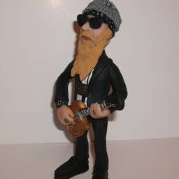 Billy Gibbons Figurine, Zz Top, Handmade Polymer Clay Sculpture - thumbnail 3