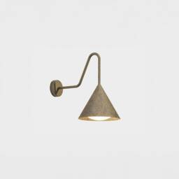 Outdoor Aged Brass Wall Sconce, Gooseneck Sconce Lighting, Industrial Light Fixture, Unique Exterior Lamp - thumbnail 3