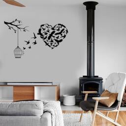 Wall Vinyl Decal Dove Birds & Feathers Symbols Of Peace Purity Modern Home Decor - #1091Di - thumbnail 2