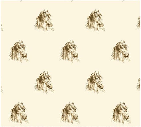 Horse Crib Sheet - Western Boho Baby Bedding, Earth Tones - image 1