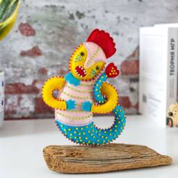 Fairy Serpent Basilisk - Handmade Felt Mythical Creature Sculpture, One-Of-A-Kind Art Doll, Legendary King Of Serpents - thumbnail 2