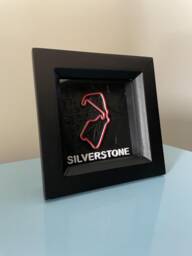 Formula 1 Silverstone Circuit Motorsport Decor 3D Effect Desk Wall Framed Poster - thumbnail 1