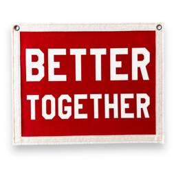 Better Together Felt Banner - Vintage Style Pennant, Wall Hanging - thumbnail 2