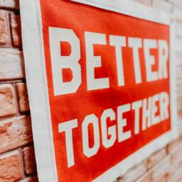 Better Together Felt Banner - Vintage Style Pennant, Wall Hanging - thumbnail 4