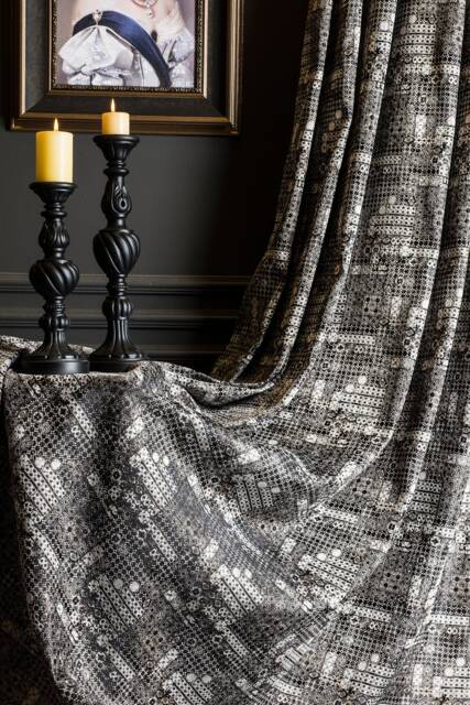 Luxury Curtains, Black Curtains For Bedroom & Livingroom, Curtains Panel, Striperd Patterne Custom Size Drape - image 1