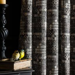 Luxury Curtains, Black Curtains For Bedroom & Livingroom, Curtains Panel, Striperd Patterne Custom Size Drape - thumbnail 3