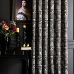Luxury Curtains, Black Curtains For Bedroom & Livingroom, Curtains Panel, Striperd Patterne Custom Size Drape - thumbnail 2