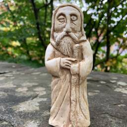 Odin Altar Statue, The Norse Allfather, Travel Idol, Asatru Ritual Decor - thumbnail 2
