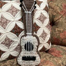 Ukulele Crochet Pattern, Guitar Life Size Concert Ukulele, Acoustic Pillow, PDF5300 - thumbnail 3