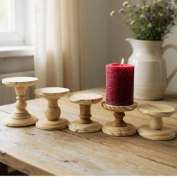 Wood Pillar Candlestick Holder Wedding Table Centerpiece Diy Candle Stand Rustic Riser Home Decor Mantel