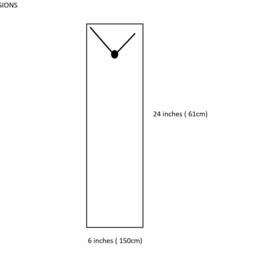 Maroon Red Wall Clock - Rectangular Clock Modern Decor Art On Glass For Unusual - thumbnail 2