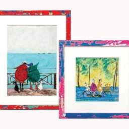 Colourful Distressed Picture Frame - Funky Paint Splash Photo Eclectic Wall Art Handmade Wooden - thumbnail 4