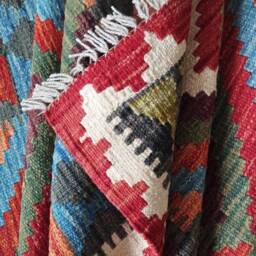 Handmade Rug, Classic Artisan Afghan Turkish Navajo Geometric Wool Kilim Rug 147x101 cm - thumbnail 4
