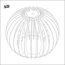 Football Lamp - Laser Cut, Cnc Fie, Dxf, Cdr - thumbnail 2