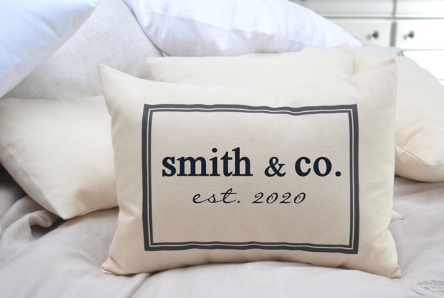 2nd Anniversary Cotton Pillow, Personalized Pillow, Housewarming Gift, Builder Gift - image 1