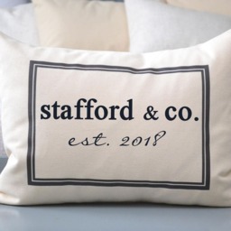 2nd Anniversary Cotton Pillow, Personalized Pillow, Housewarming Gift, Builder Gift - thumbnail 2
