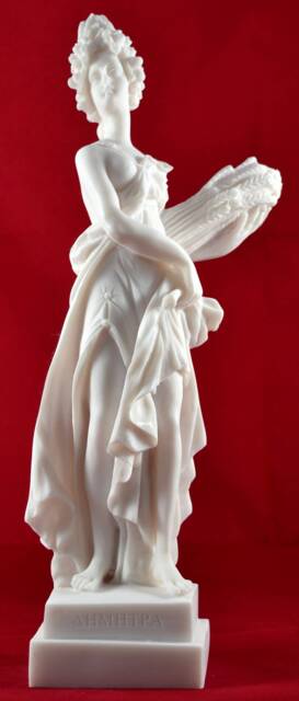 Demeter Greek Goddess Of Agriculture, Fertility, Sacred Law & The Harvest Statue 10 Inches - image 1