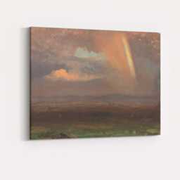 Dramatic Rainbow Storm Sky Atmospheric Landscape Painting Canvas Wall Art Print Decor Picture Ready To Hang - thumbnail 4